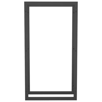 Firewood Rack Matt Black 19.7"x11"x37" Steel