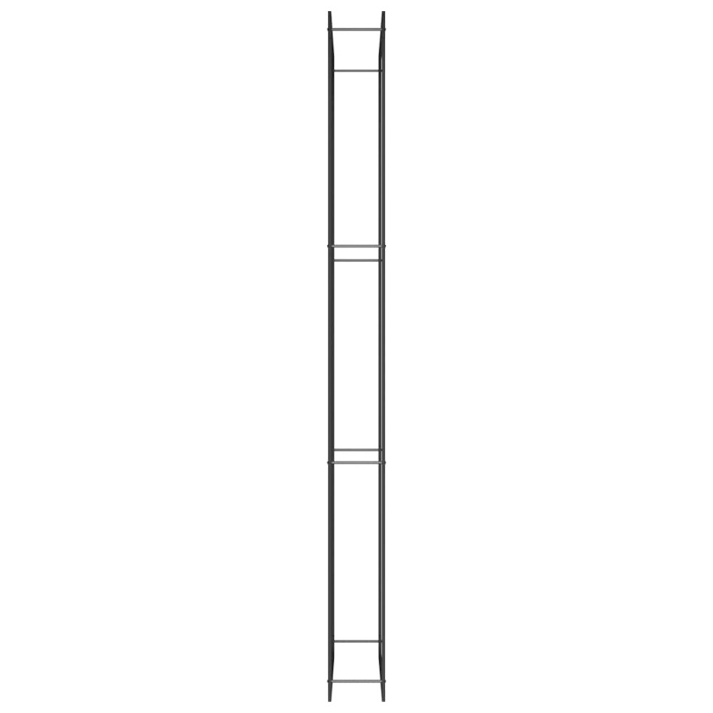 Firewood Rack Matt Black 43.3"x11"x122.8" Steel