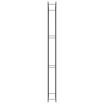Firewood Rack Matt Black 43.3"x11"x122.8" Steel