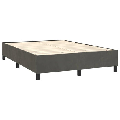 Bed Frame Dark grey Velvet, plywood, engineered wood Queen Modern