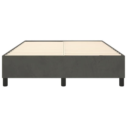 Bed Frame Dark grey Velvet, plywood, engineered wood Queen Modern