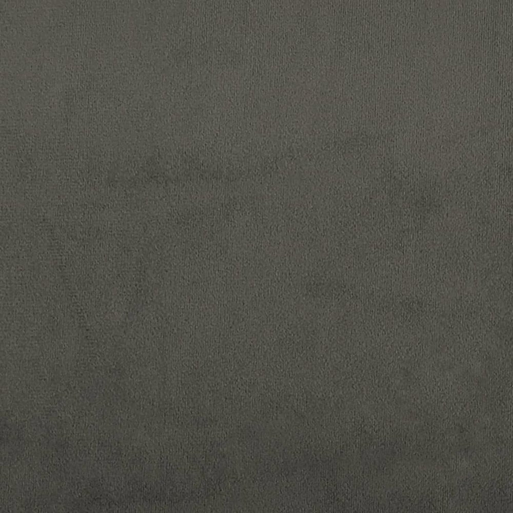 Bed Frame Dark grey Velvet, plywood, engineered wood Queen Modern