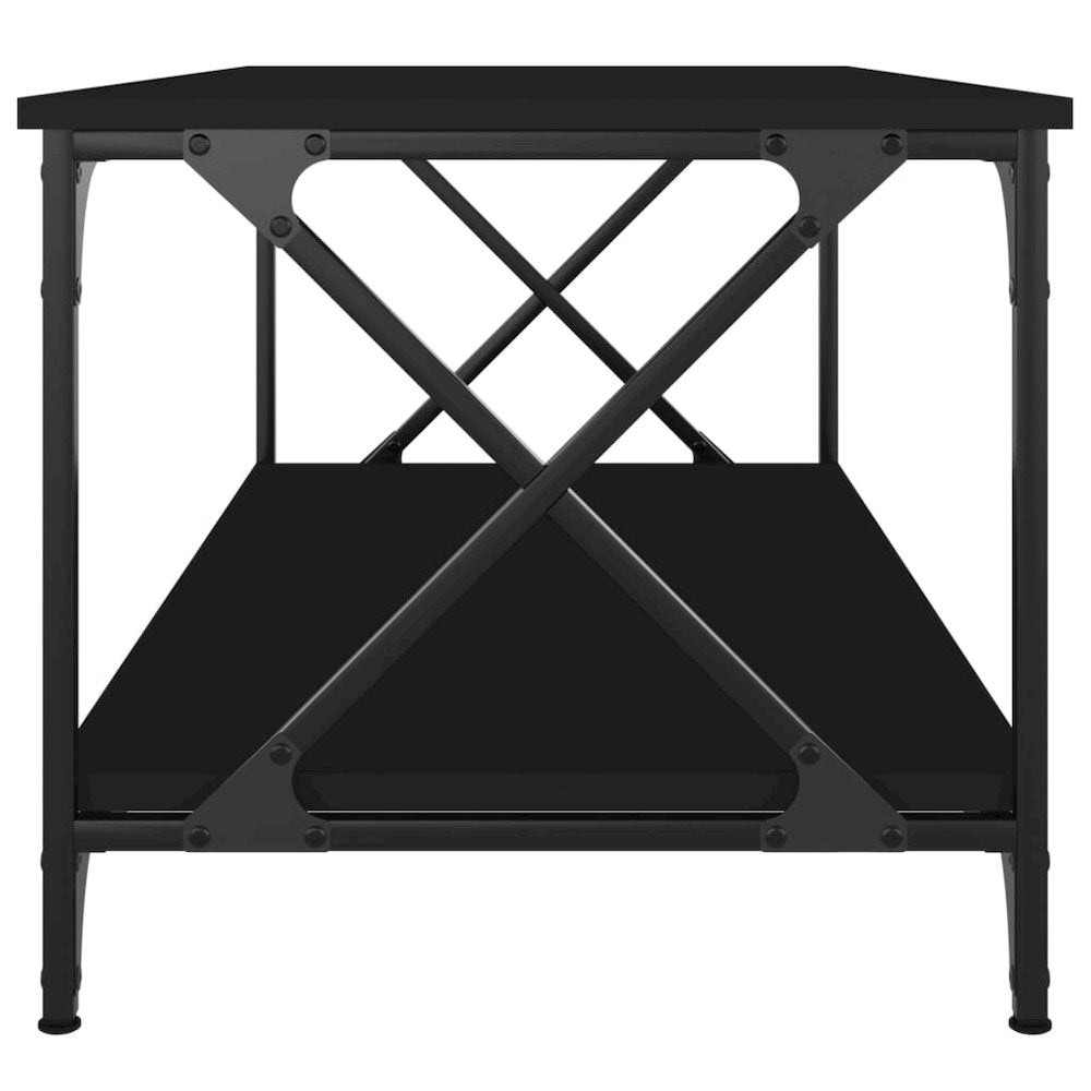 Coffee Table Black Engineered wood 39.4x19.7x17.7 in