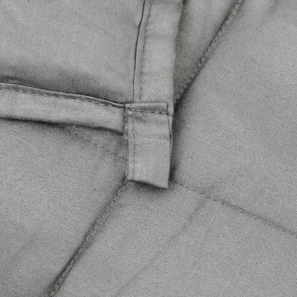 Weighted Blanket Grey Cotton and Hypoallergenic glass beads King