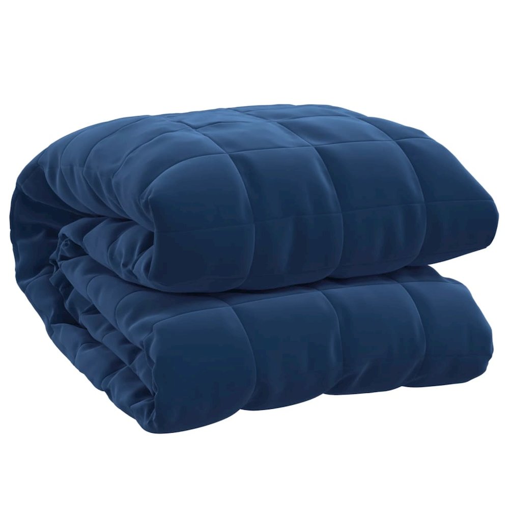 Weighted Blanket Blue Short floss fabric, polyester, glass beads