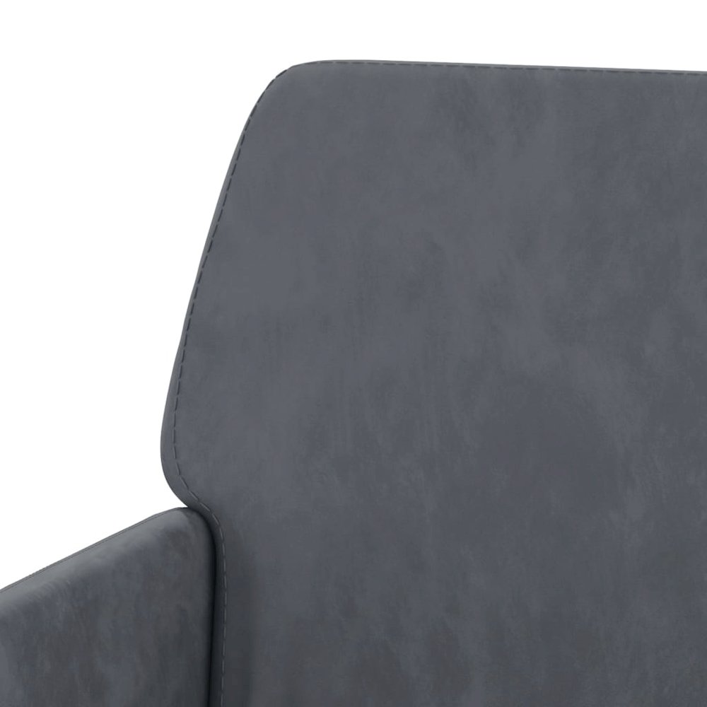 Bench Dark Grey Velvet (100% polyester), Metal, Plywood