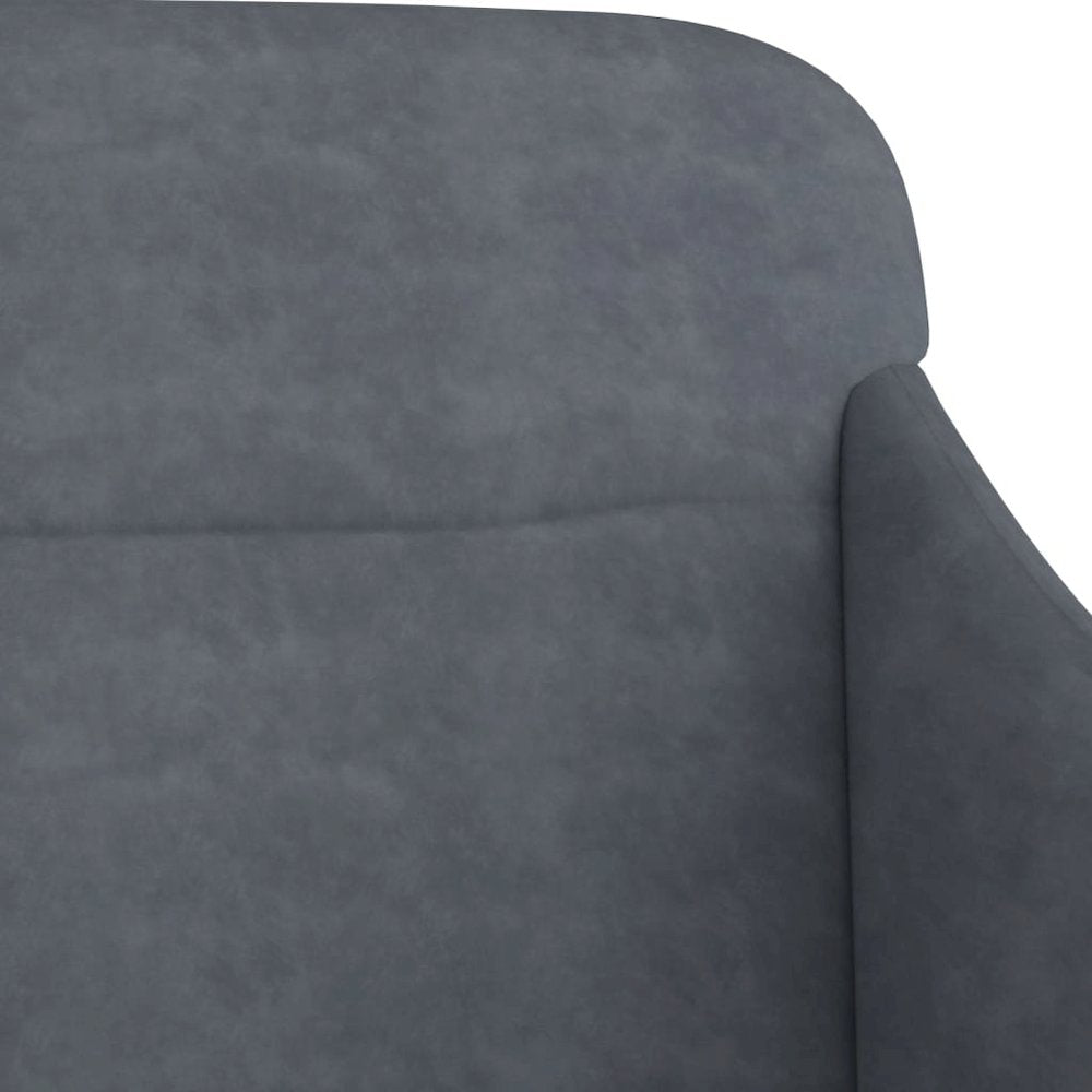 Bench Dark Grey Velvet (100% polyester), metal, plywood Standard