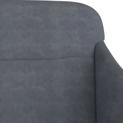 Bench Dark Grey Velvet (100% polyester), metal, plywood Standard