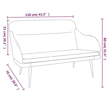 Bench Dark Grey Velvet (100% polyester), metal, plywood Standard