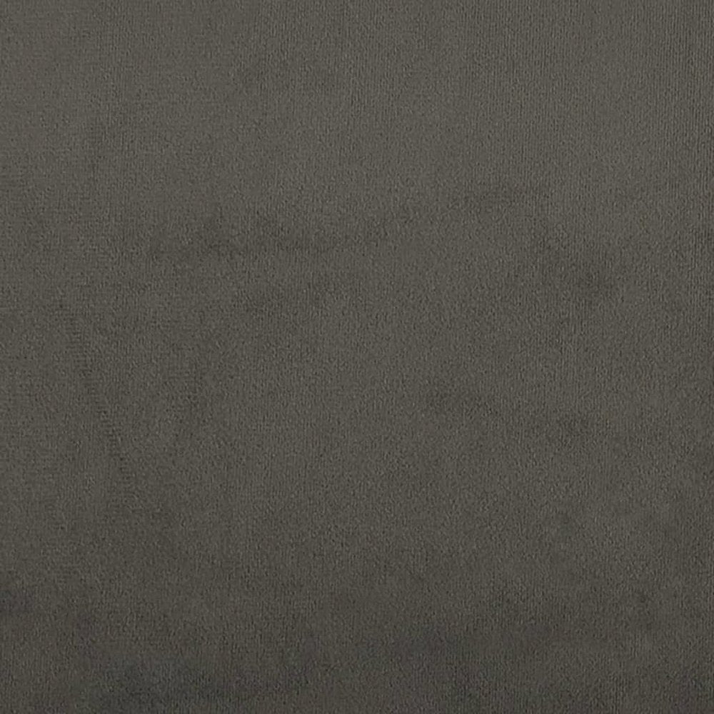 Bench Dark Gray Velvet fabric, Metal, Plywood Medium