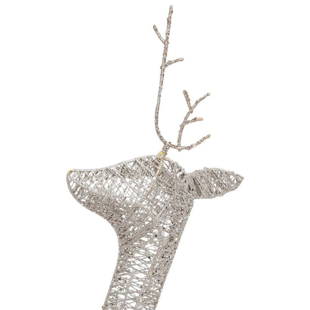 Christmas Reindeer Set of 6 Gold Fabric, Steel Medium