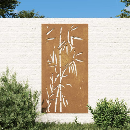 Garden Wall Art Rusty Corten Steel 41.3x21.7 in Decorative Inlays
