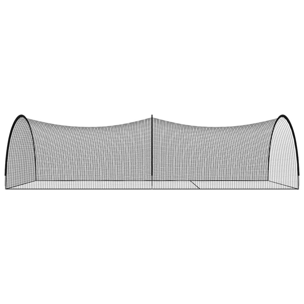 Baseball Batting Cage Net Black 354.3"x157.5"x98.4" Polyester
