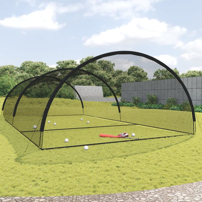Baseball Batting Cage Net Black 354.3"x157.5"x98.4" Polyester
