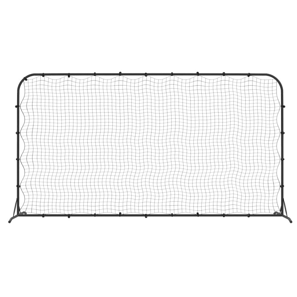 Football Rebounder Net Black 144.1"x35.4"x72" HDPE