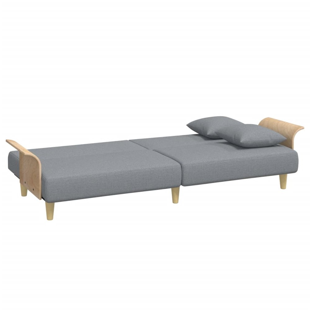 Sofa Bed Light Gray Fabric (100% polyester) Standard Sleeper Sofa