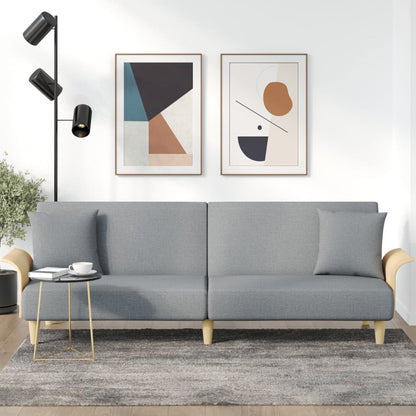 Sofa Bed Light Gray Fabric (100% polyester) Standard Sleeper Sofa