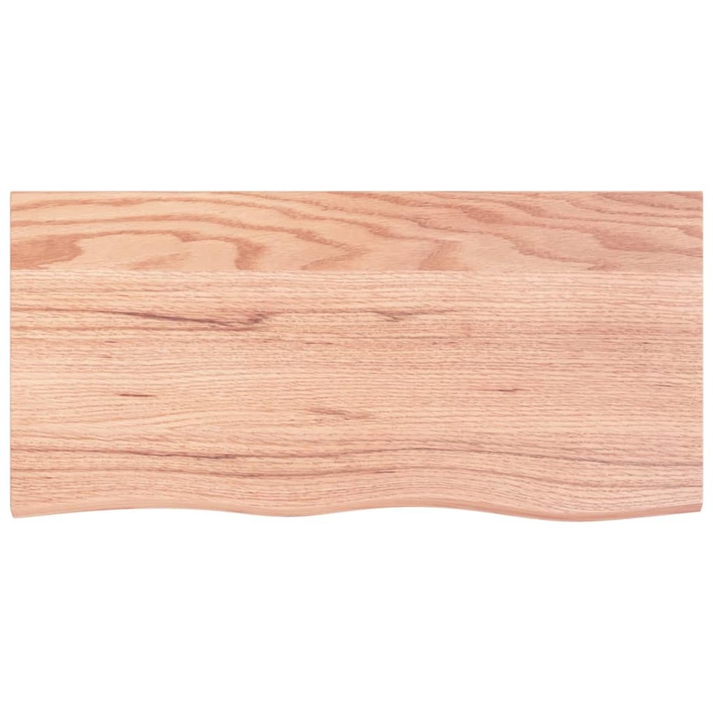 Wall Shelf Light Brown Solid Oak Wood Standard Durable