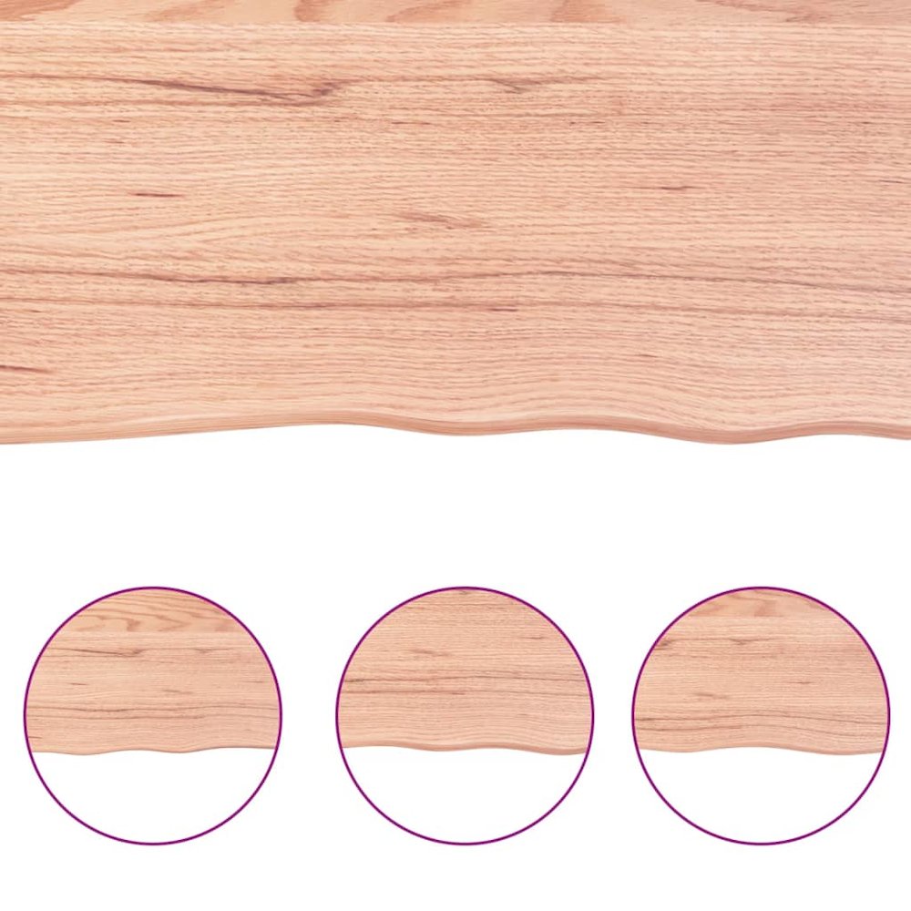 Wall Shelf Light Brown Solid Oak Wood Standard Durable