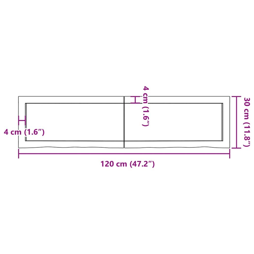 Wall Shelf Light brown Solid oak wood Medium