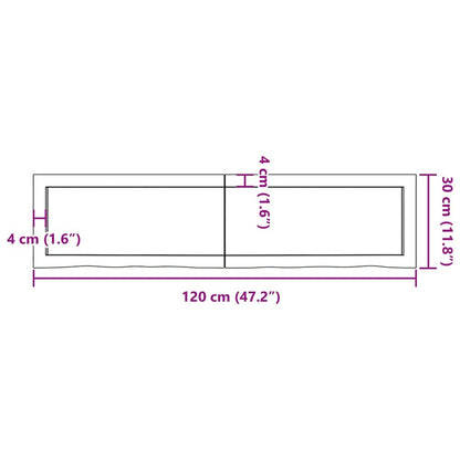 Wall Shelf Light brown Solid oak wood Medium
