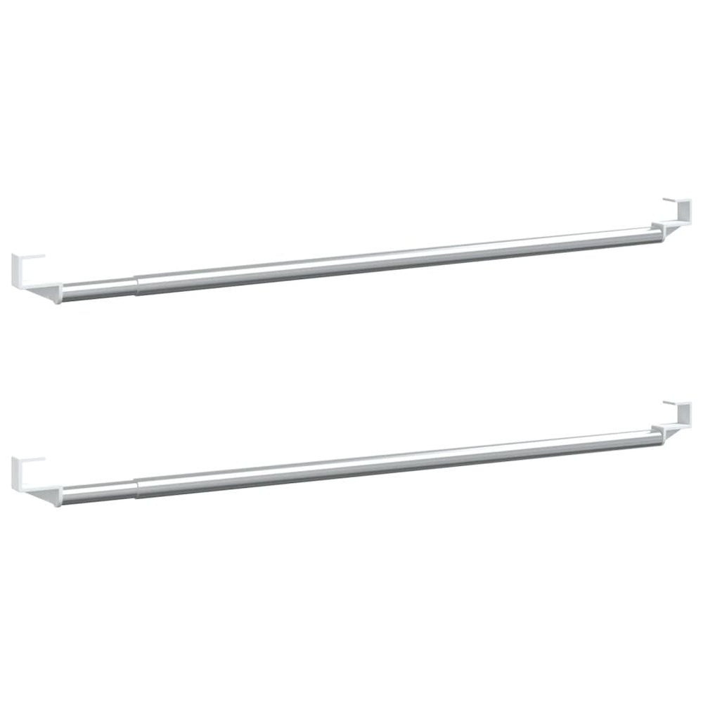 Curtain Rail White and silver Aluminum and plastic 24-41 in