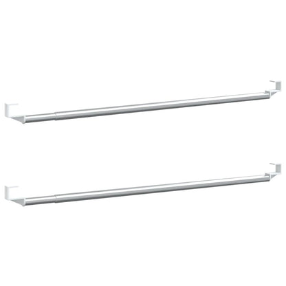 Curtain Rail White and silver Aluminum and plastic 24-41 in