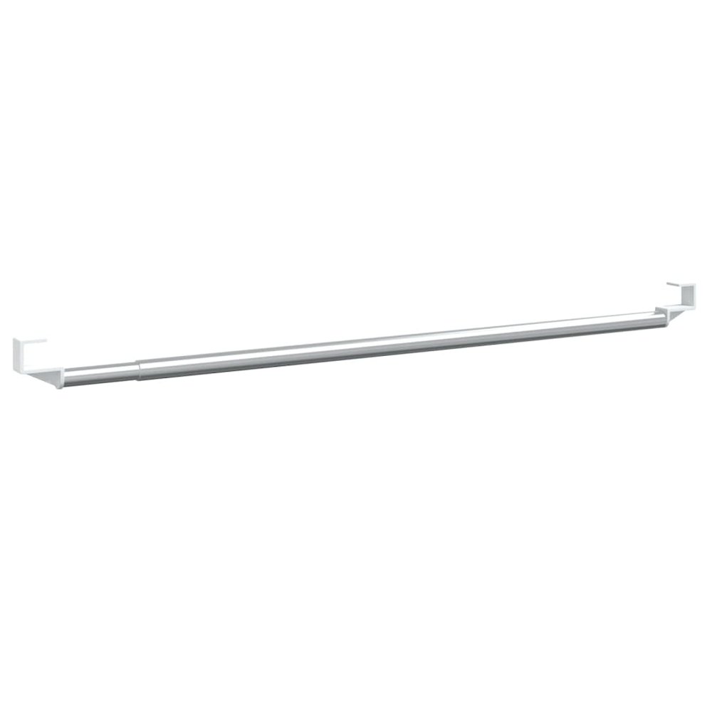 Curtain Rail White and silver Aluminum and plastic 24-41 in
