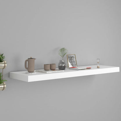 Wall Shelf White Honeycomb MDF 35.4 x 9.3 x 1.5 in Wall mounting