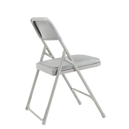 NPS® 800 Series Premium Lightweight Plastic Folding Chair, Grey (Pack of 4)