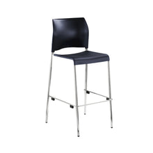Cafetorium Bar Stool, Plastic Seat, Navy