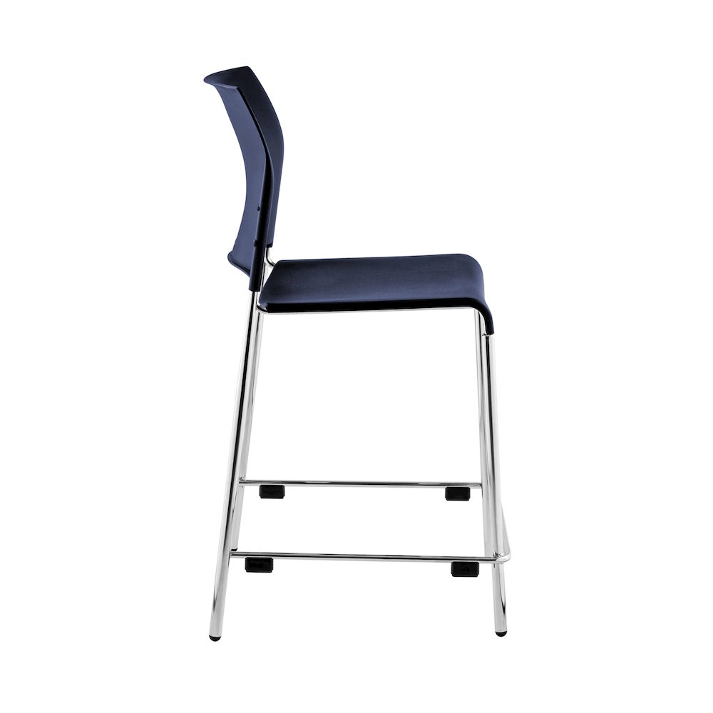 8800 Series Cafetorium Plastic Stool, Counter Height, Navy