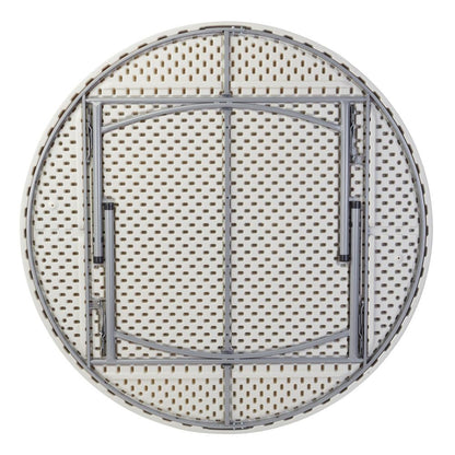 NPS® 71" Heavy Duty Round Folding Table, Speckled Grey