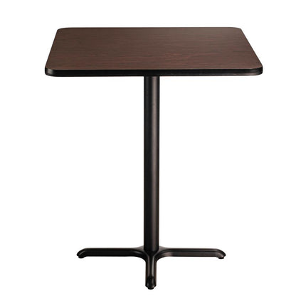 NPS® Café Table, 36" Square, "X" Base, 42" Height, Particleboard Core/T-Mold