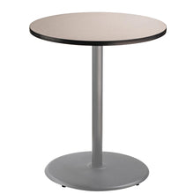 NPS® Café Table, 36" Round, Round Base, 42" Height, Particleboard Core/T-Mold, Grey