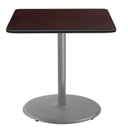 NPS® Café Table, 36" Square, Round Base, 36" Height, Particleboard Core/T-Mold