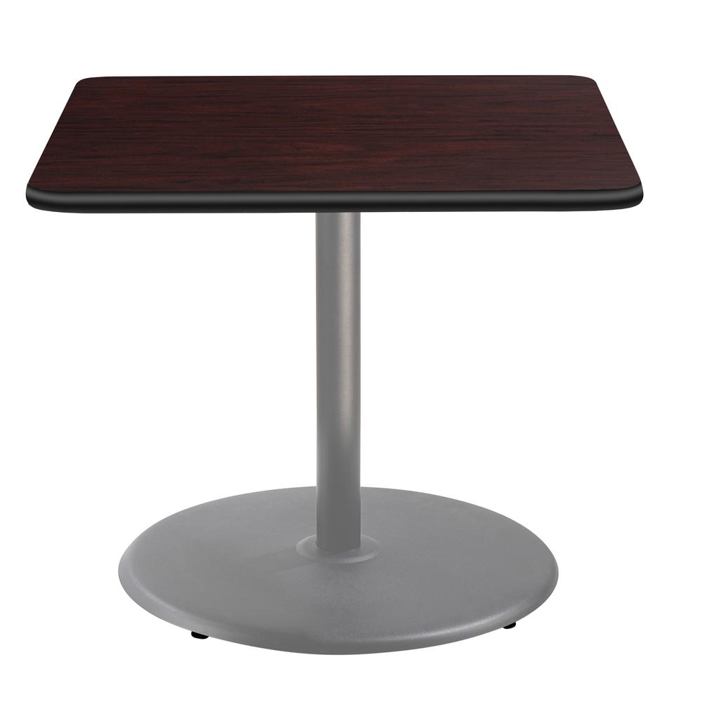 NPS® Café Table, 36" Square, Round Base, 30" Height, Particleboard Core/T-Mold