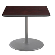 NPS® Café Table, 36" Square, Round Base, 30" Height, Particleboard Core/T-Mold
