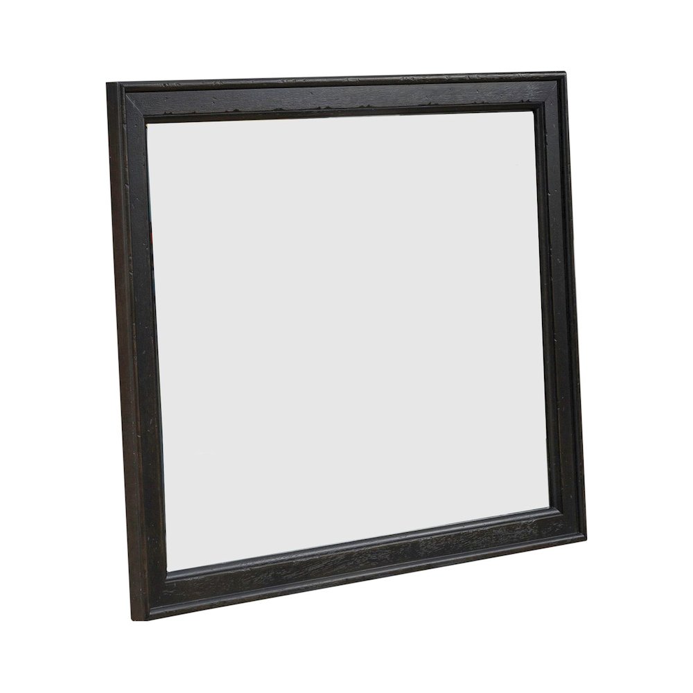 Landscape Mirror - Black Traditional Multi in Dusty Taupe