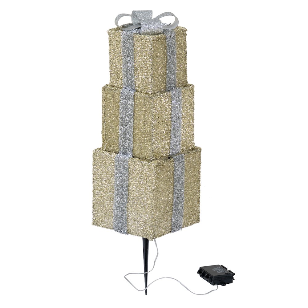 Sunjoy Gift Stack LED Illuminated Planter Spike