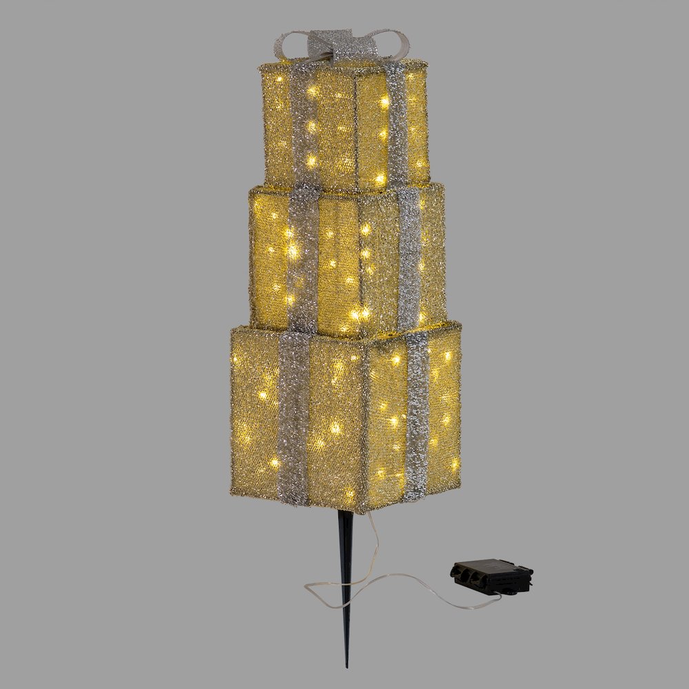 Sunjoy Gift Stack LED Illuminated Planter Spike