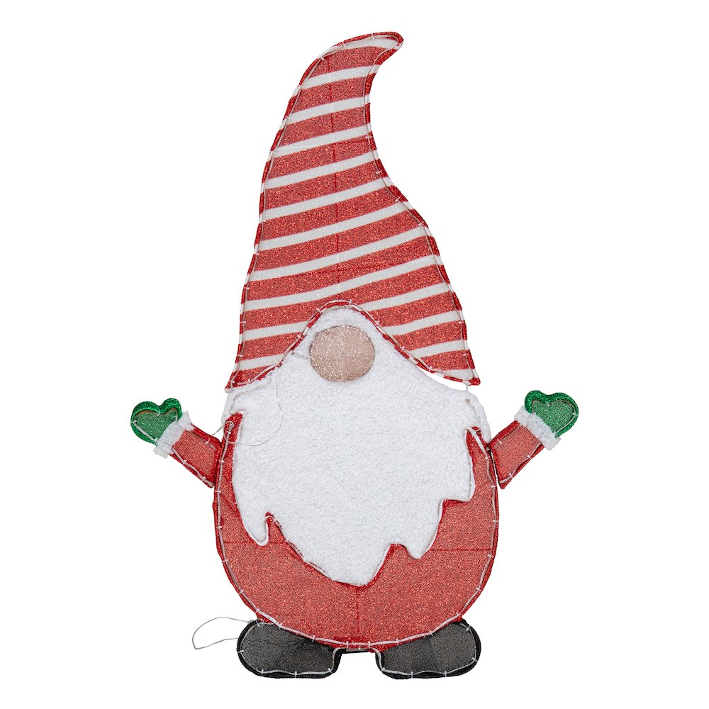 Sunjoy 48.4" LED Lighted Gnome Holiday Outdoor Christmas Decoration