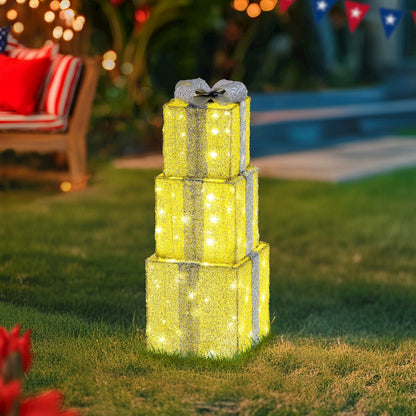 Sunjoy Gift Stack LED Illuminated Planter Spike