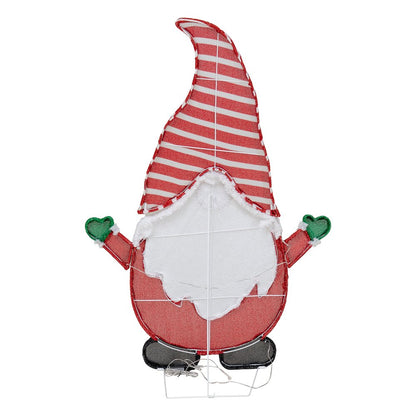 Sunjoy 48.4" LED Lighted Gnome Holiday Outdoor Christmas Decoration
