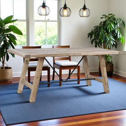 Solid Wood Rectangle Dining Table – Classic Dining Room Table for 6