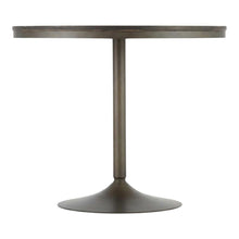 Industrial-style dining table with antique metal frame