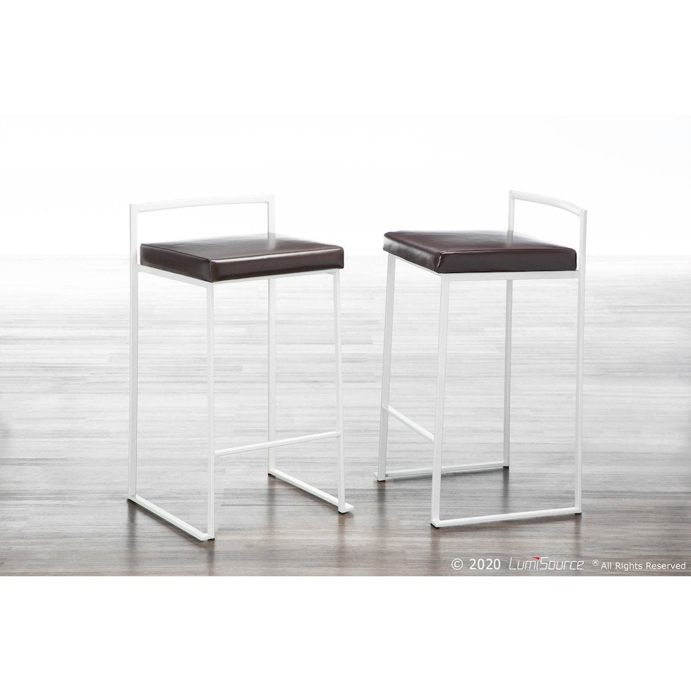 Fuji Stacker 26" Fixed-Height Counter Stool - Set of 3