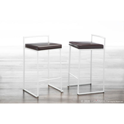 Fuji Stacker 26" Fixed-Height Counter Stool - Set of 3