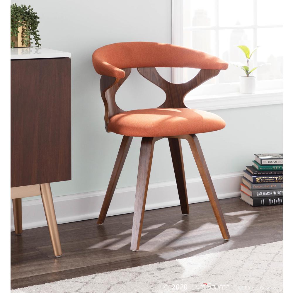 Walnut, Orange Gardenia Chair