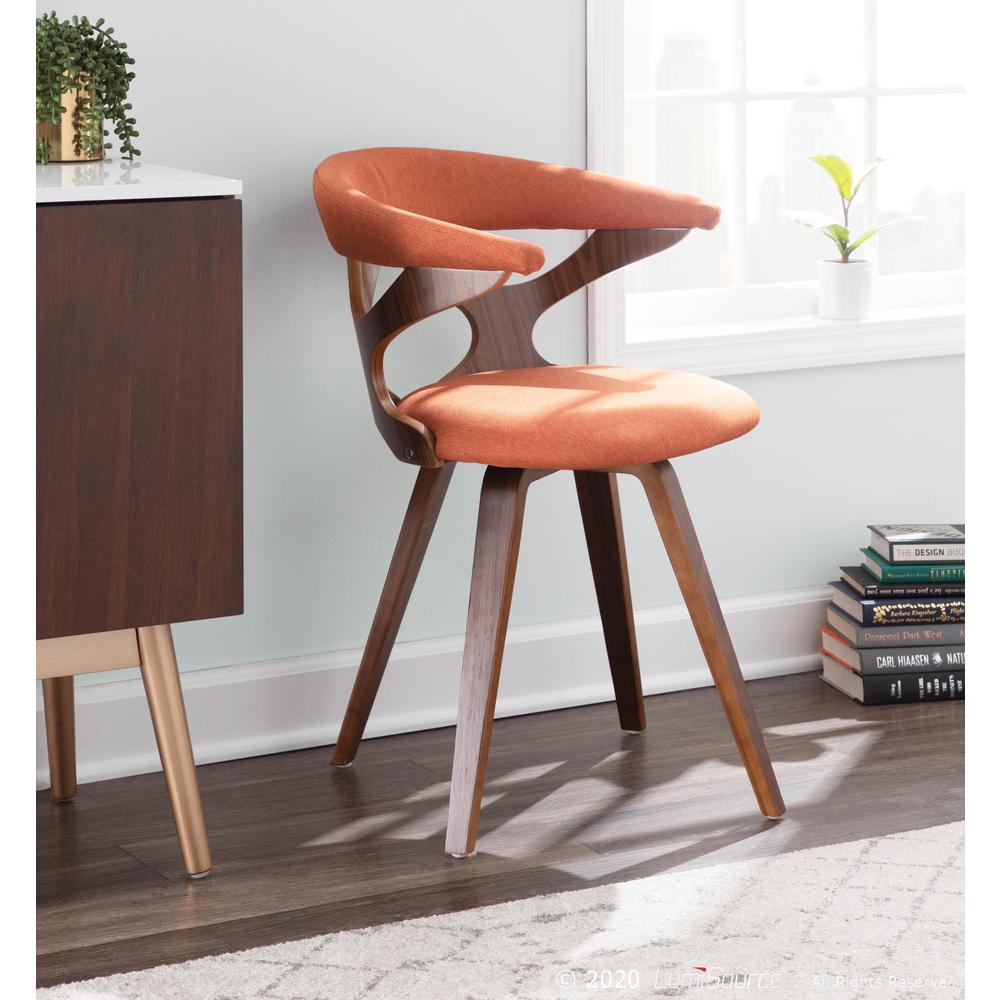 Walnut, Orange Gardenia Chair